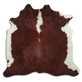 Peau de vache marron et blanche XL