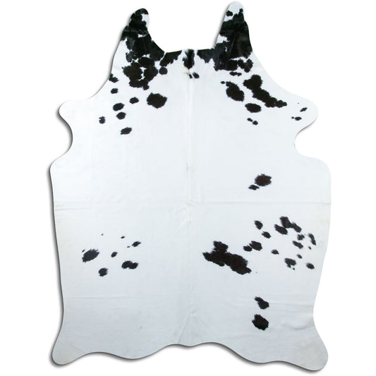 Peau de vache noire et blanche XXL