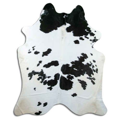 Peau de vache noire et blanche XXL
