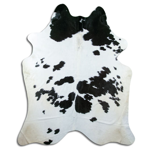 Peau de vache noire et blanche XXL
