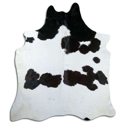 Peau de vache noire et blanche XXL