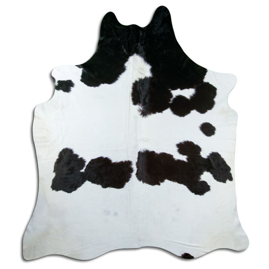 Peau de vache noire et blanche XXL