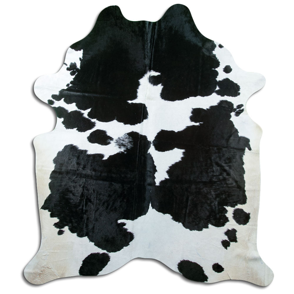 Peau de vache noire et blanche XXL