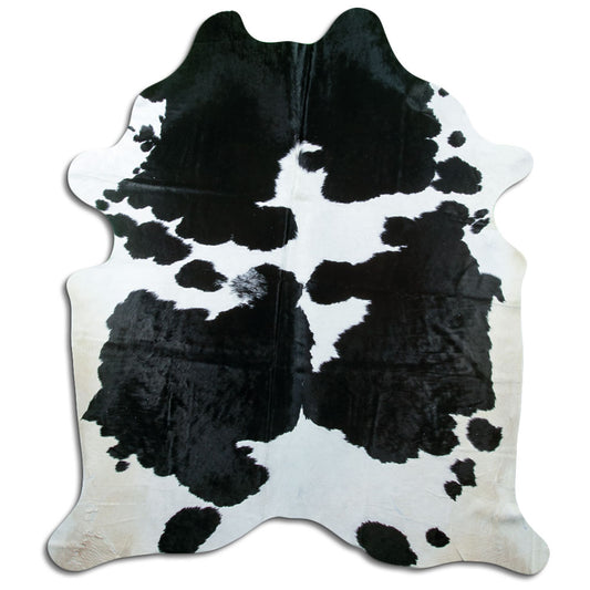 Peau de vache noire et blanche XXL