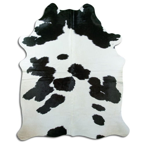 Peau de vache noire et blanche XXL