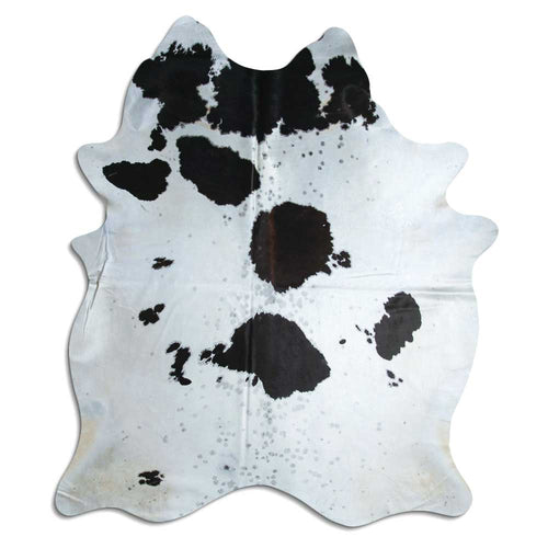 Peau de vache noire et blanche XXL