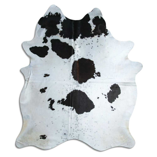 Peau de vache noire et blanche XXL
