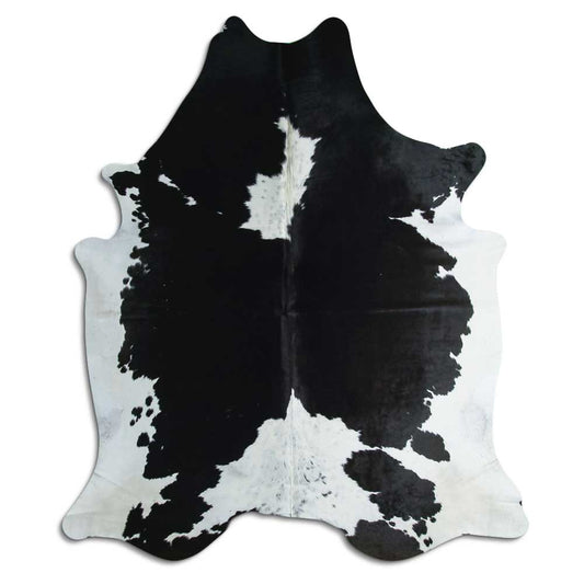 Peau de vache noire et blanche XXL