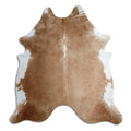 Peau de vache marron et blanche XL