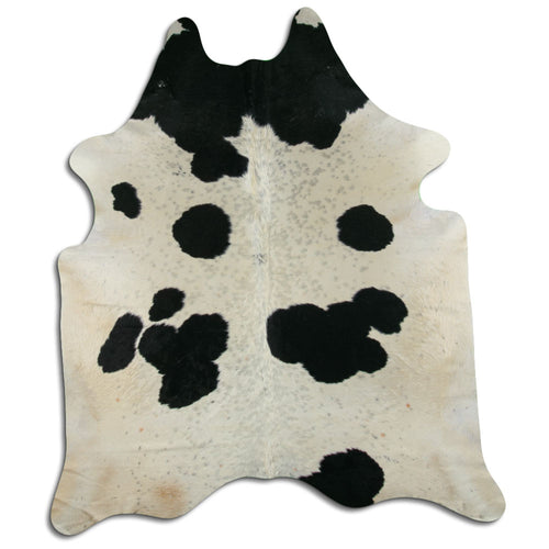 Peau de vache noire et blanche XXL