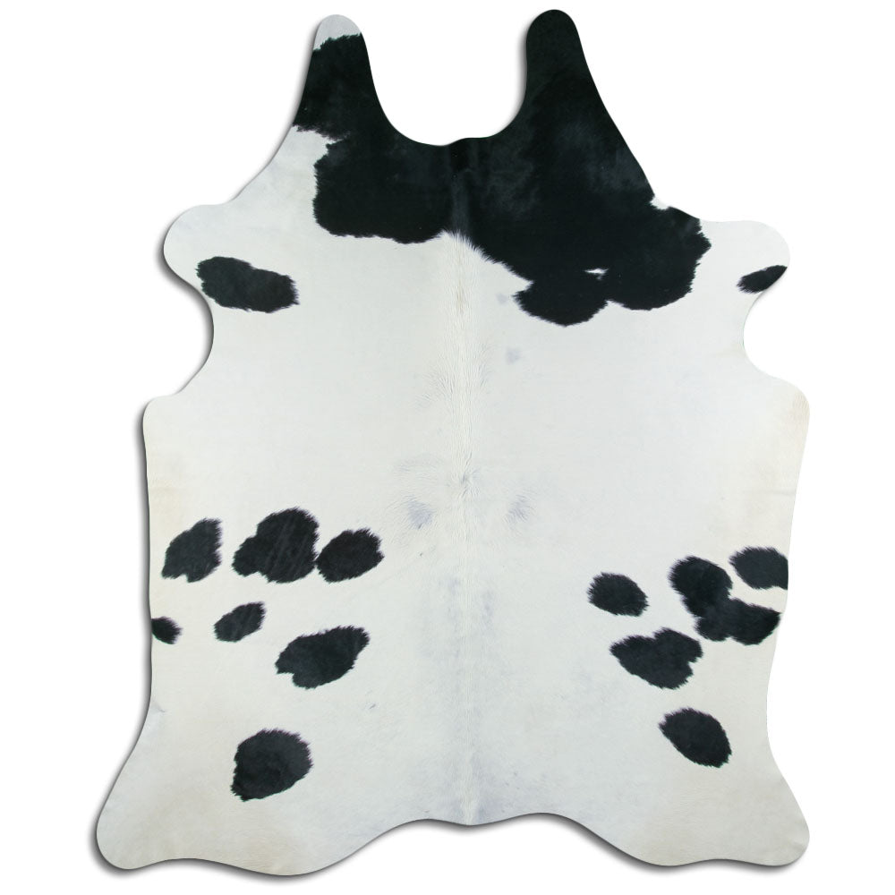 Peau de vache noire et blanche XXL