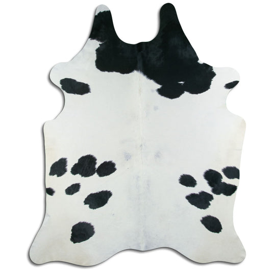 Peau de vache noire et blanche XXL
