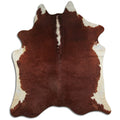 Peau de vache marron et blanche XL
