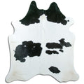 Peau de vache noire et blanche XL