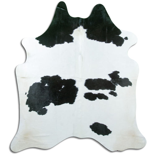 Peau de vache noire et blanche XL