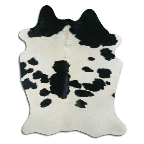 Peau de vache noire et blanche L