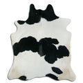 Peau de vache noire et blanche M