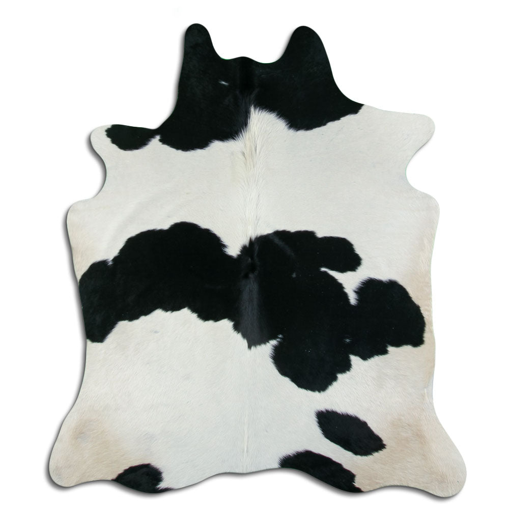 Peau de vache noire et blanche M