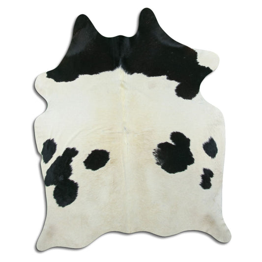 Peau de vache noire et blanche L