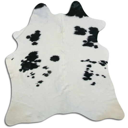 Peau de vache noire et blanche M