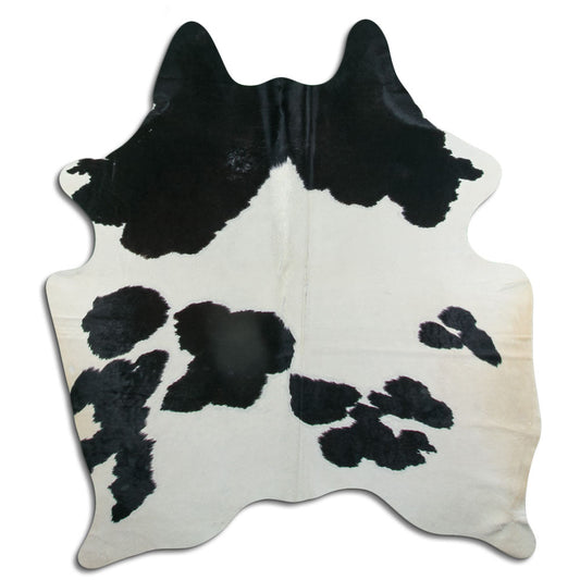 Peau de vache noire et blanche L