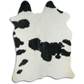 Peau de vache noire et blanche M