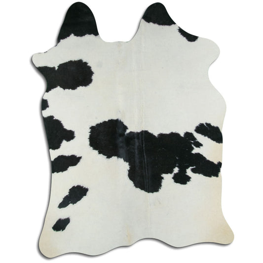 Peau de vache noire et blanche M