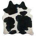 Peau de vache noire et blanche M