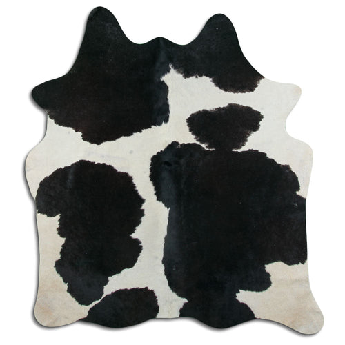 Peau de vache noire et blanche M