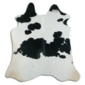 Peau de vache noire et blanche M