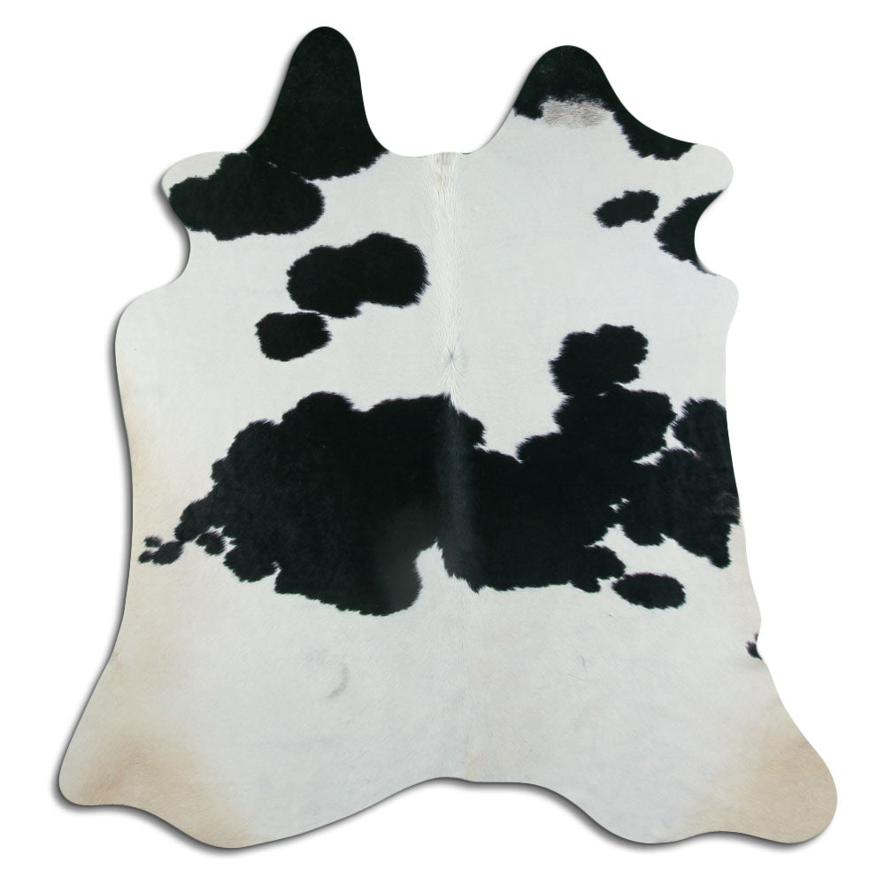 Peau de vache noire et blanche M