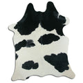 Peau de vache noire et blanche M