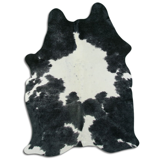 Peau de vache noire et blanche M