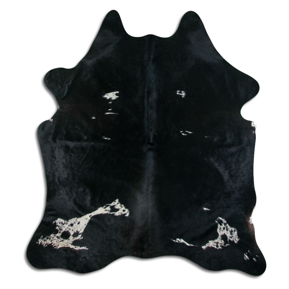 Peau de vache noire et blanche M