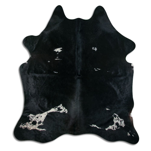 Peau de vache noire et blanche M