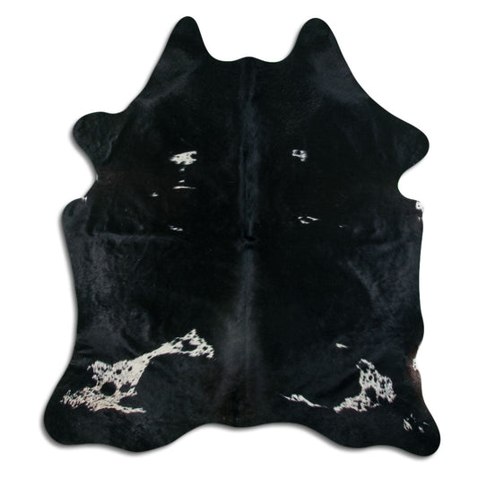 Peau de vache noire et blanche M