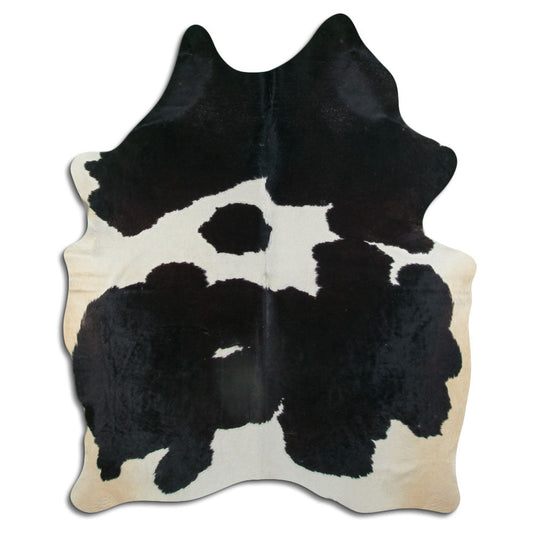 Peau de vache noire et blanche L