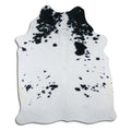 Peau de vache noire et blanche XL