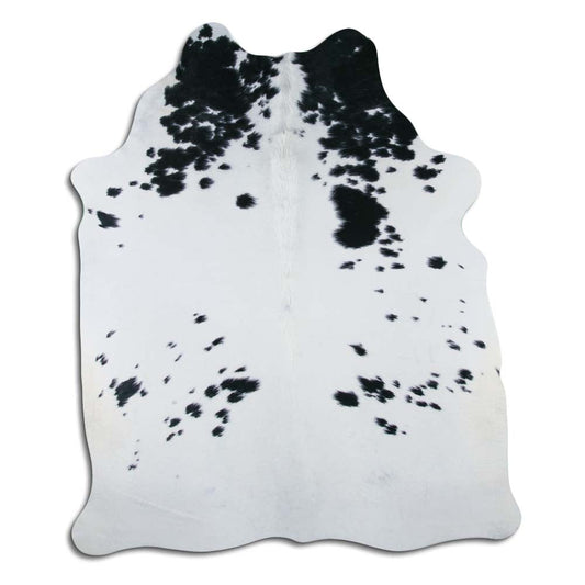 Peau de vache noire et blanche XL