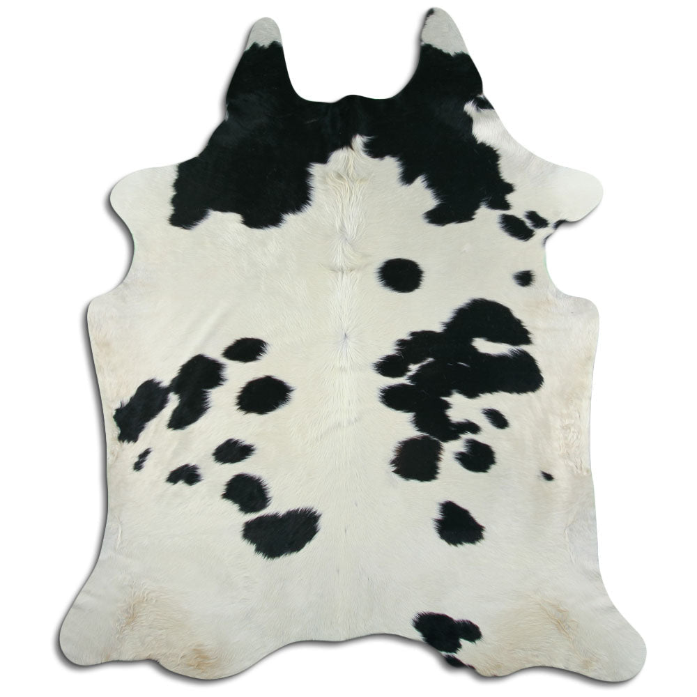 Peau de vache noire et blanche XXL