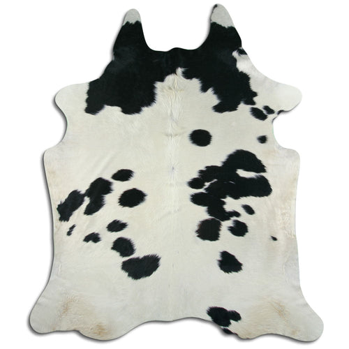 Peau de vache noire et blanche XXL