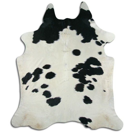 Peau de vache noire et blanche XXL