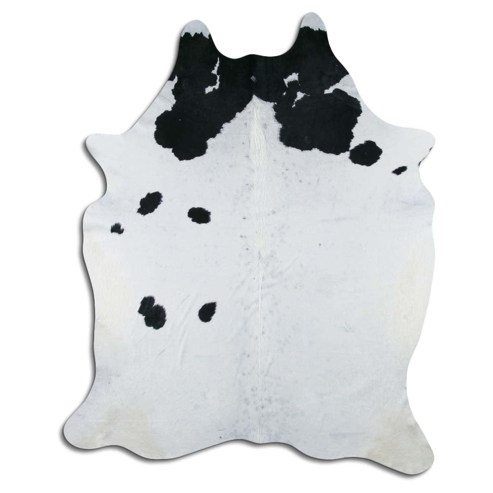 Peau de vache noire et blanche XL