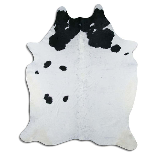 Peau de vache noire et blanche XL