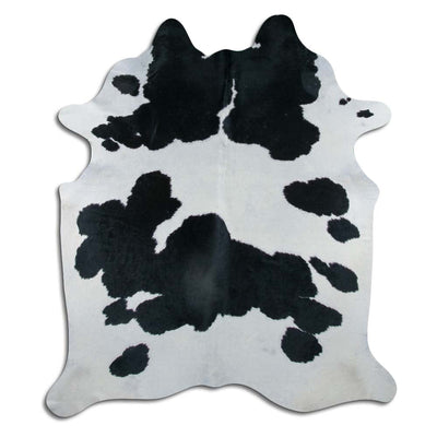 Peau de vache noire et blanche XXL