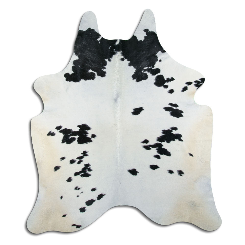 Peau de vache noire et blanche XXL