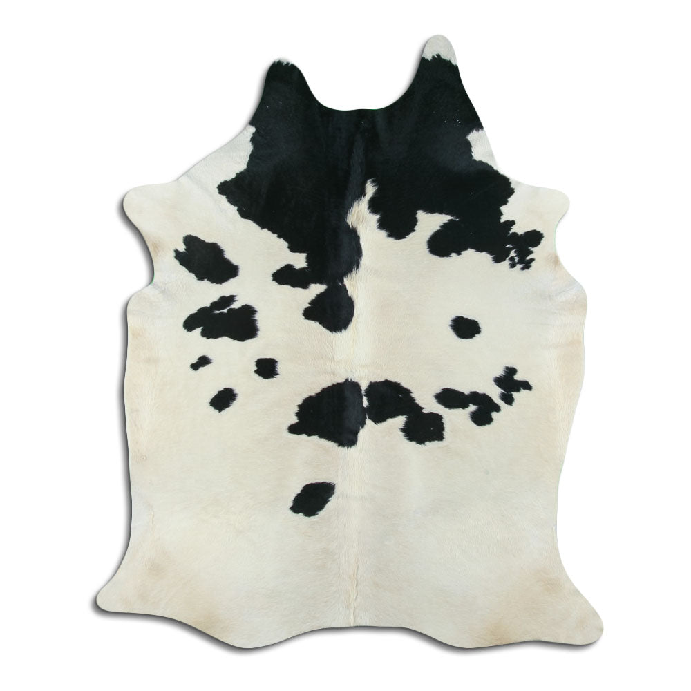 Peau de vache noire et blanche XL
