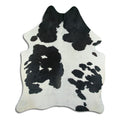 Peau de vache noire et blanche XXL