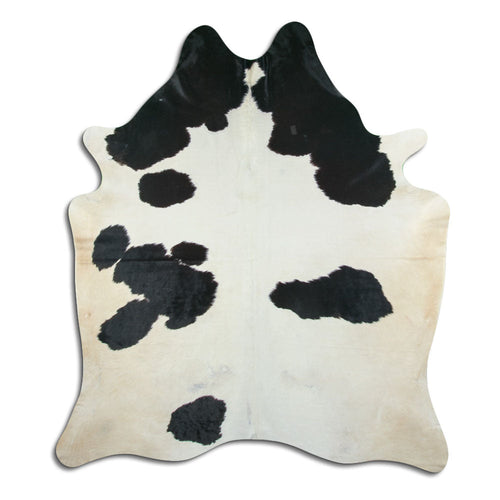 Peau de vache noire et blanche XXL