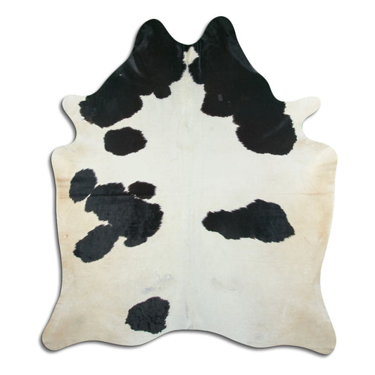 Peau de vache noire et blanche XXL
